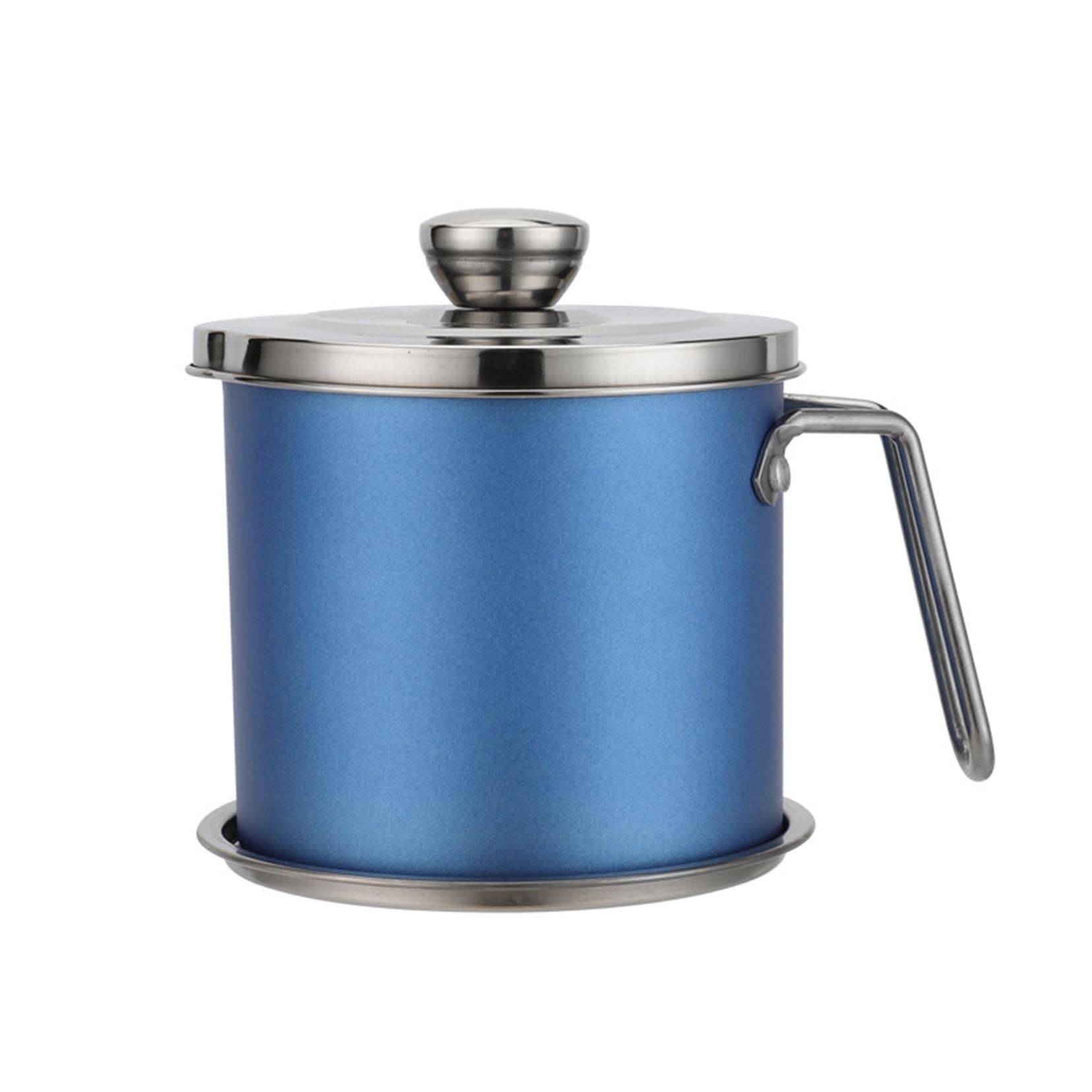 Contenedor de grasa de tocino de acero inoxidable 304 con colador de malla fina de 1,8 L, lata de grasa de cocina para freír aceite y grasa en 4 colores disponibles, ideal para cocinar y almacenar