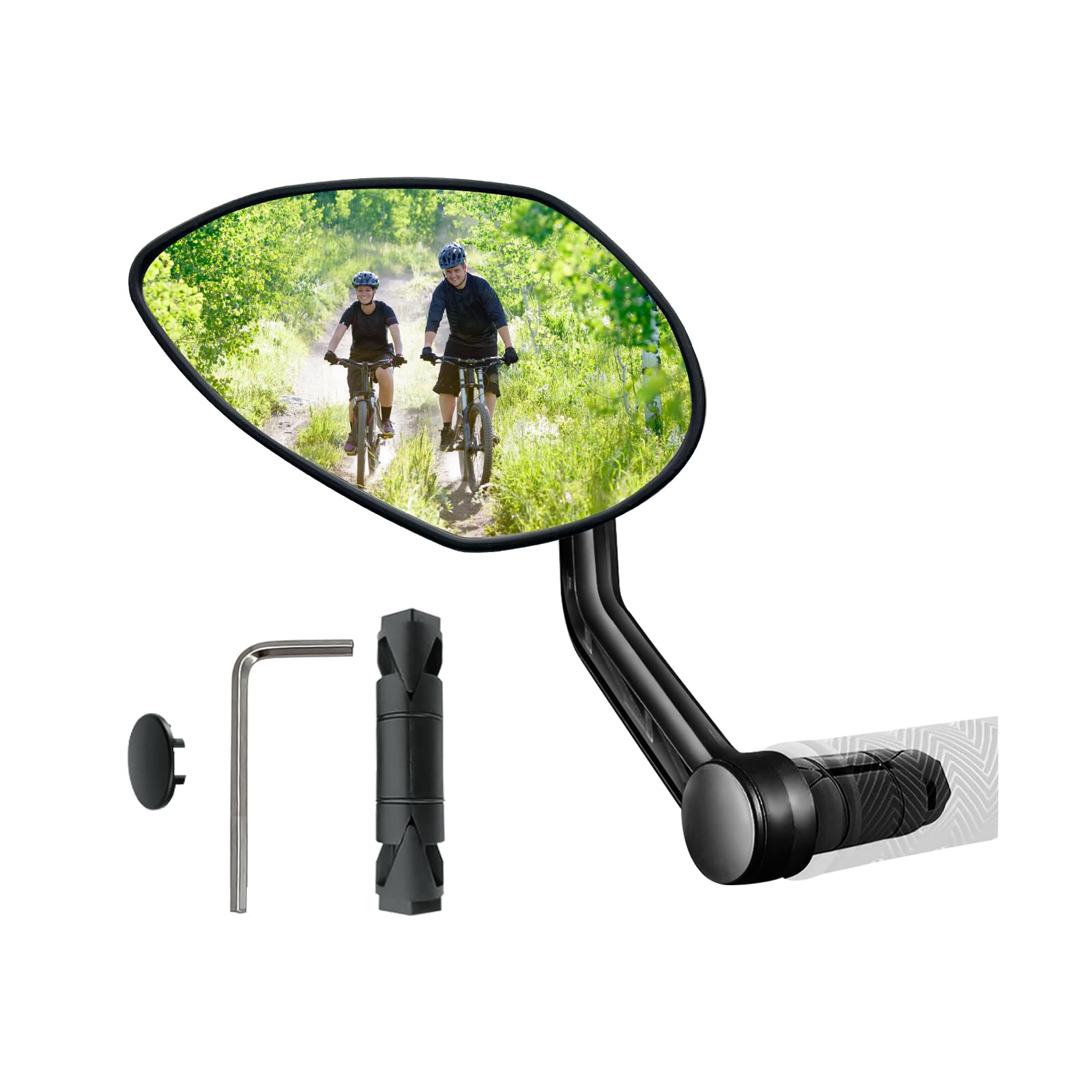 Homieway Rétroviseur Vélo HD En Verre - Montage Extrémité Guidon Universel 14-20mm, Gauche/Droite