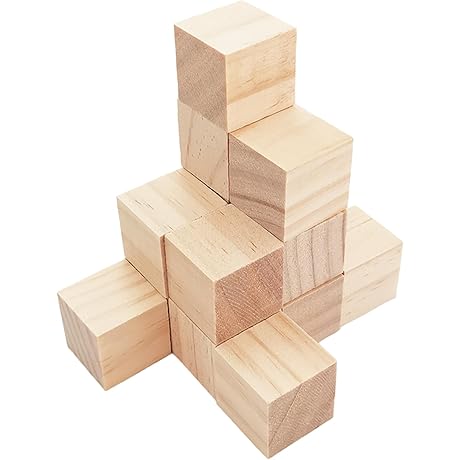 Unfinished Wooden Cubes for Baby Shower Activities