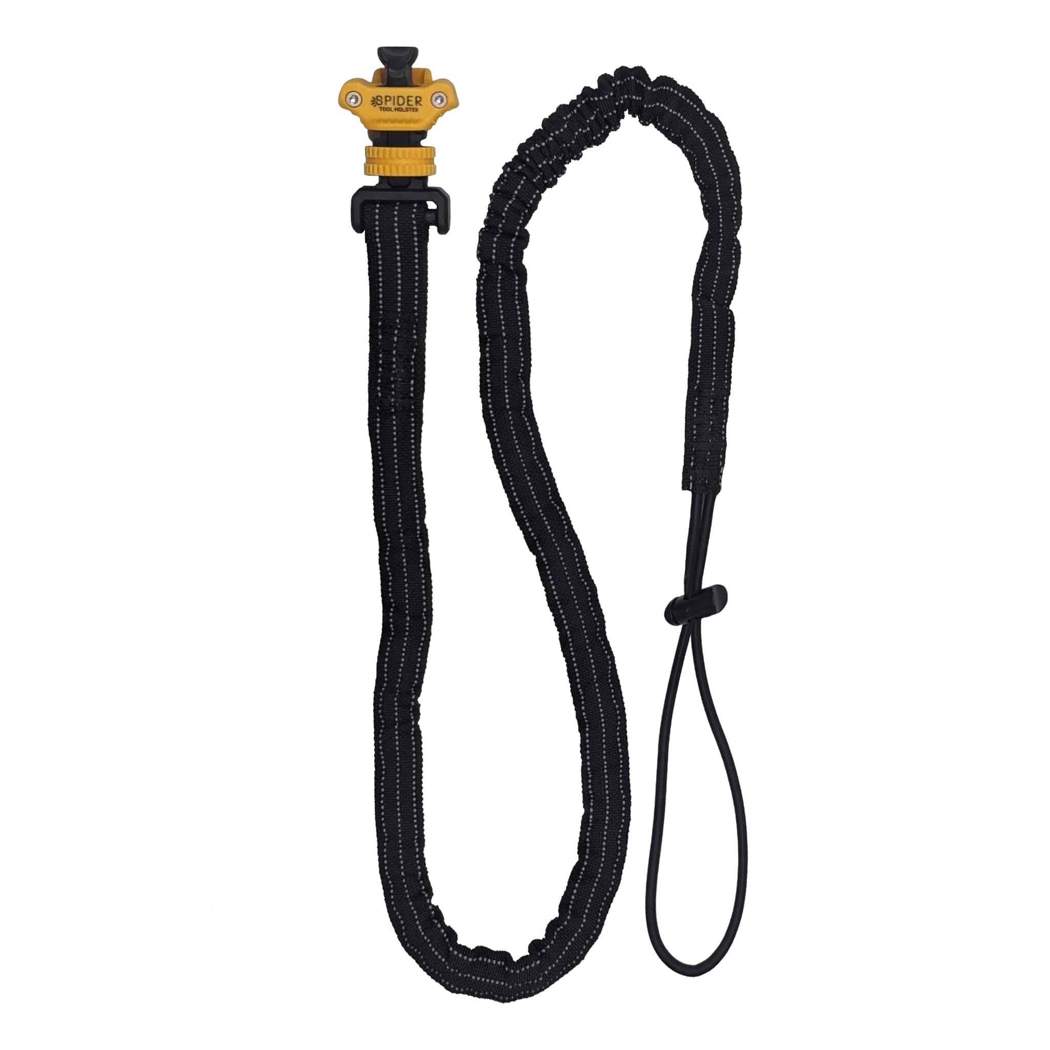 Spider Tool Holster - Pro Tool Tether - Heavy Duty Bungee Cord Carabiner Lanyard for use with Spider Pro Tool Holster – Fall Protection and Safety – Dropped Object Prevention - ANSI/ISEA 121-2018