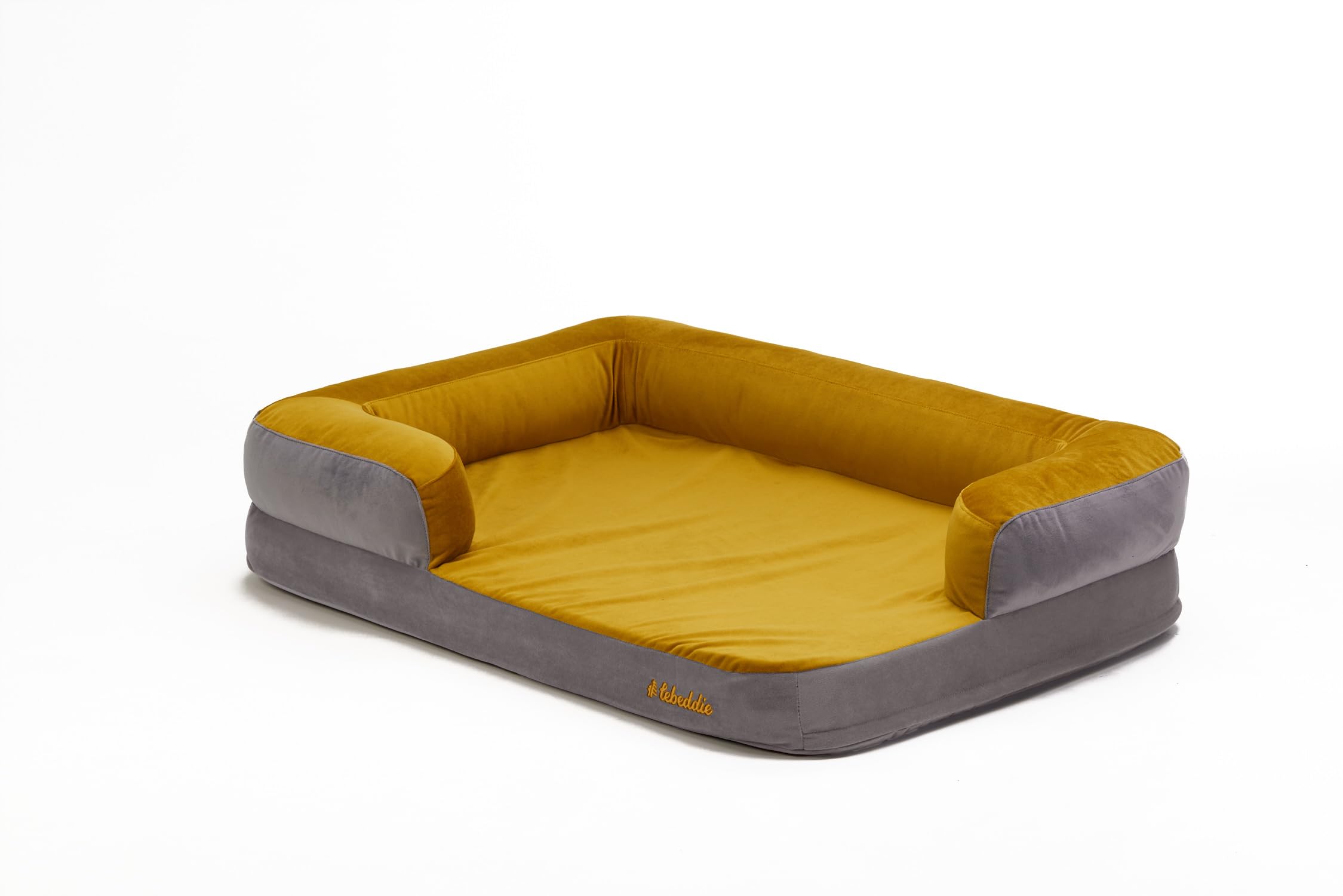 Cama ortopédica para perros de espuma viscoelástica con funda extraíble lavable, colchón de doble capa de alta calidad, protector de colchón impermeable, para perros de todos los tamaños (XL, gris y