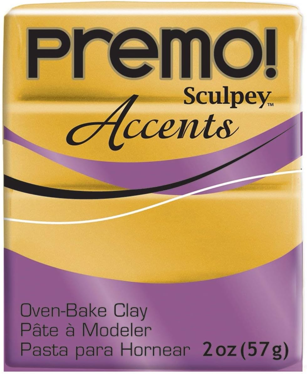 Sculpey Polyform Premo Polymer Clay 2 Ounces-18K Gold