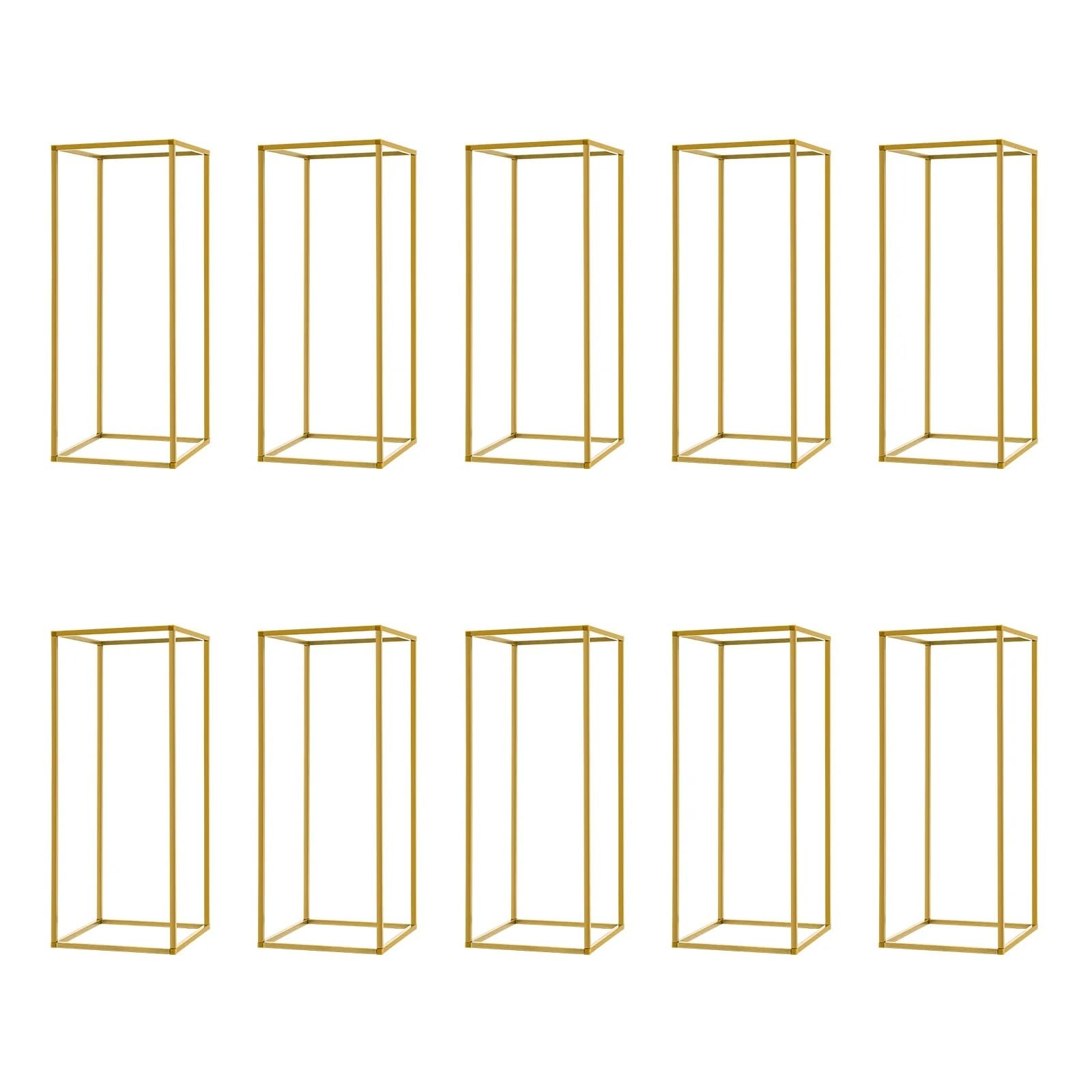 Metal Flower Floor Vase 10 Pcs Flower Stands Plant Display 60CM High Gold Removable Vases Wedding Table Centrepieces
