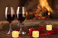 Vista 5 de CANDLE IDEA 12 piezas de velas de té sin llama con temporizador, 6 horas encendidas y 18 horas apagadas por ciclo, funcionan con baterías, velas