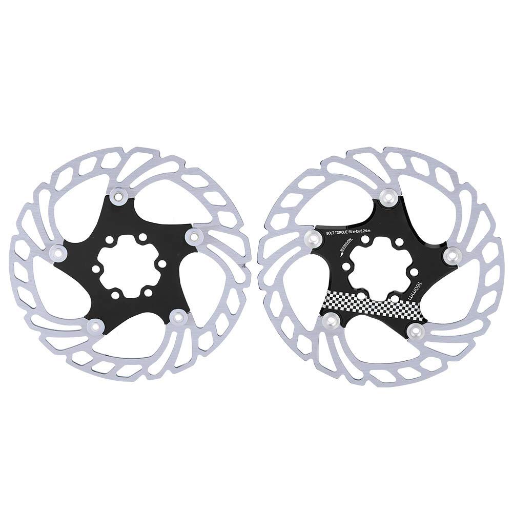 High Hardness Mountain Brake Disc, 180mm Brake Disc, Cycling Accessory for Road (Black and Silver)