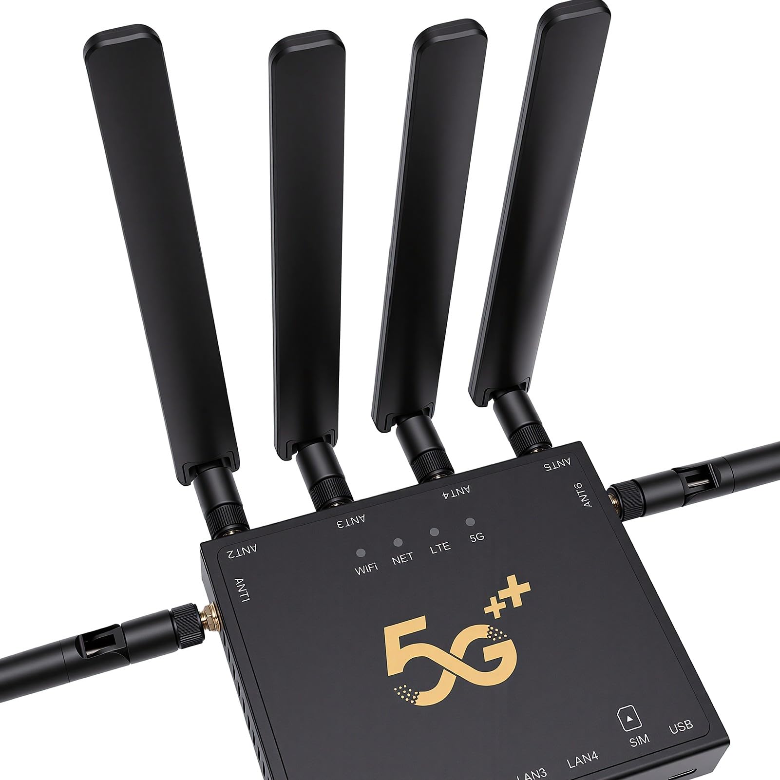 Ausla Router 5G Router Industriale per Schede SIM Wireless Dual Band con | Uscita Cablata Dual Mode Sa,Nsa, Gigabit Ethernet, Bande Simultanee 2,4g/5g, Protocollo 802.11ax, Custodia in Metallo, per