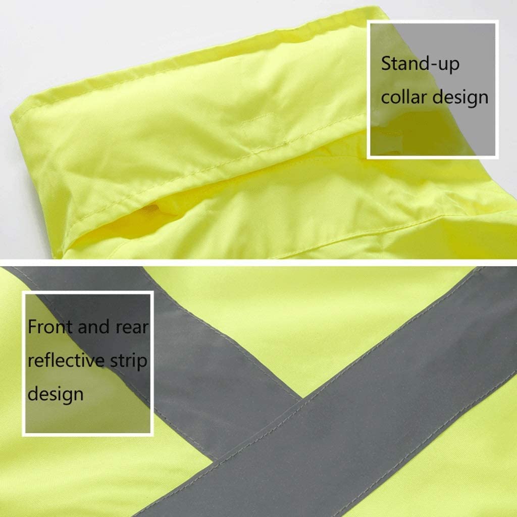 ApuaVireo&Co chalecos alta visibilidad, Chaqueta de seguridad de tela Oxford, ropa reflectante for lluvia, overol impermeable y de seguridad, chaleco reflectante de seguridad.