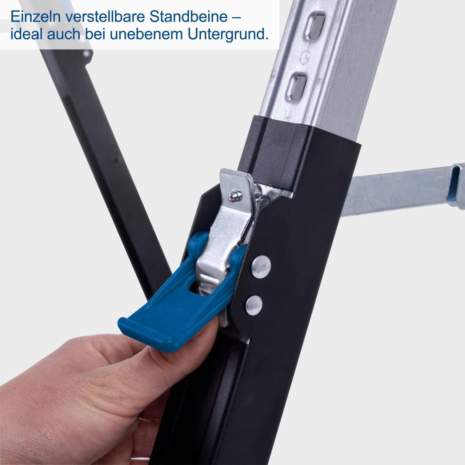 Scheppach Arbeitsbock MWB700 Set | 1200kg / 600kg Traglast | ausziehbare Seiten | 615-820mm Variable Arbeitshöhe | Sägebock Untergestell Arbeitstisch | 2 Stück | rutschfeste Füße & verstellbare Beine