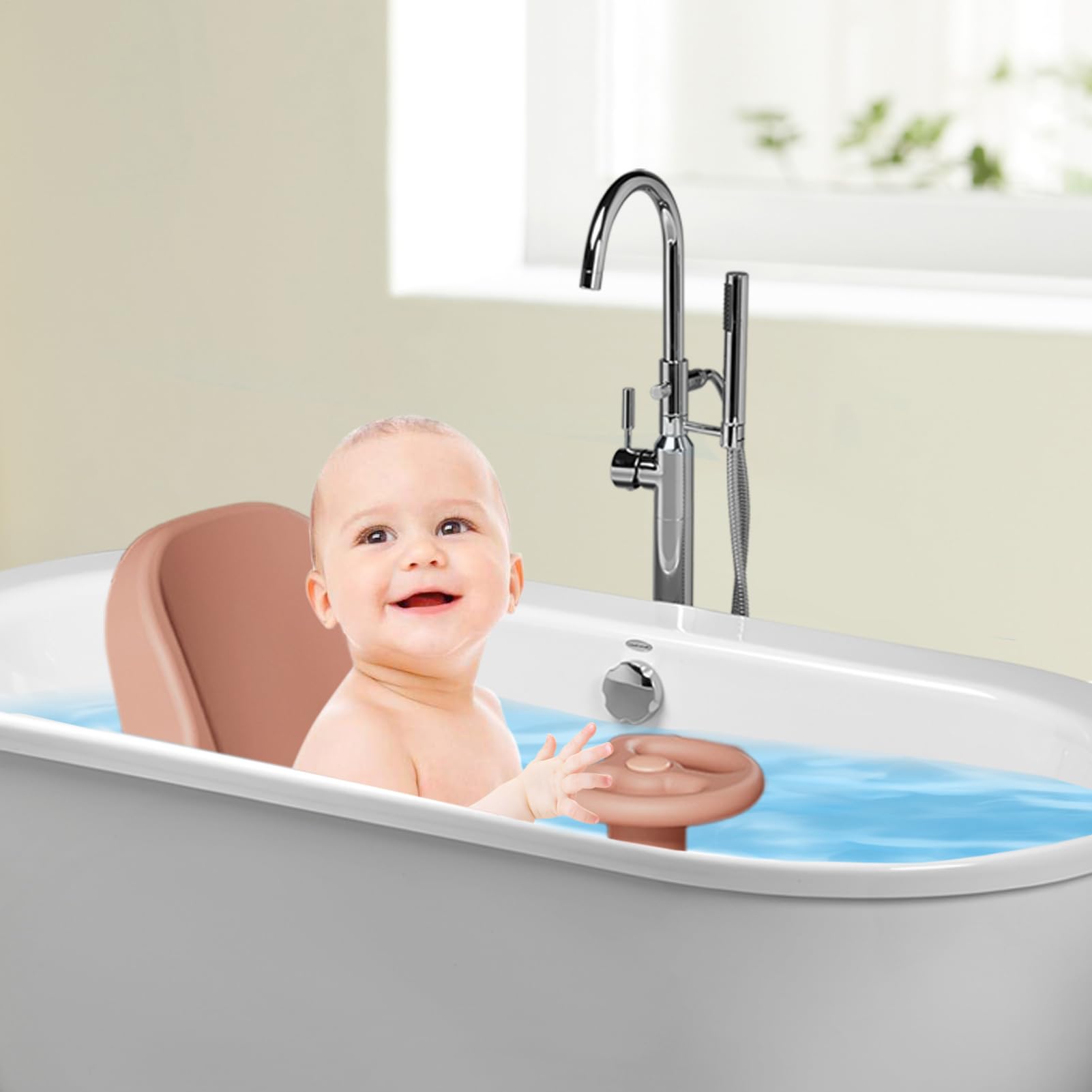 Asiento de baño para bebé a partir de 6 meses, silla de ducha plegable