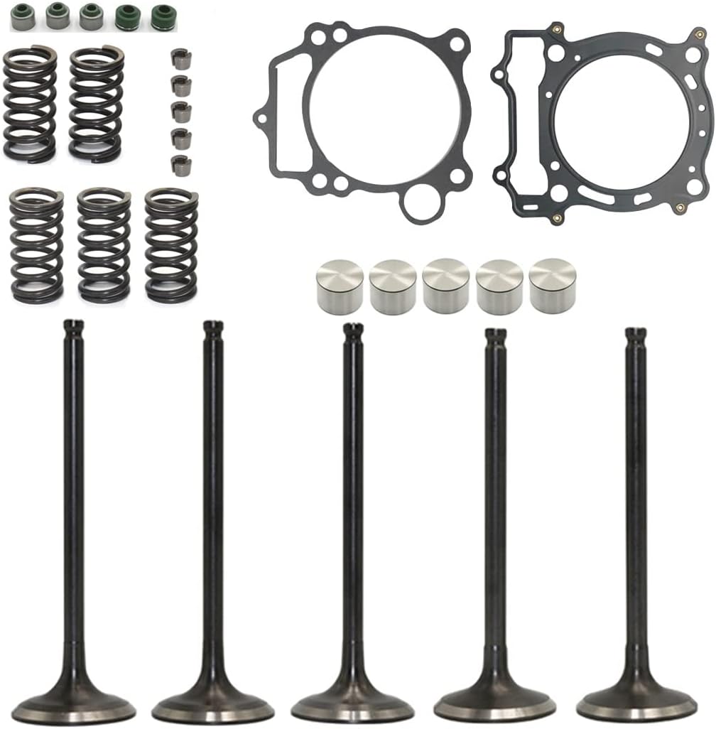 Motorcycle Intake Exhaust Valve Lifter Bucket Spring Gasket for Yamaha YFZ450 2004-2009 WR450F 2003-2006 YZ450F 2003-2005 YFZ450 Special Edition 2005-2008 YFZ450 Bill Ballance Edition 06-07