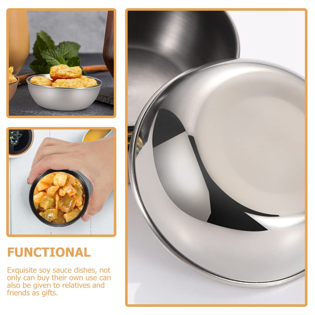 Set 4 Ciotoline Salsa In Acciaio Inox | Oro Rosa, Per Sushi, Condimenti, Dessert, Ideali Per Casa E Ristorante - Foto 6