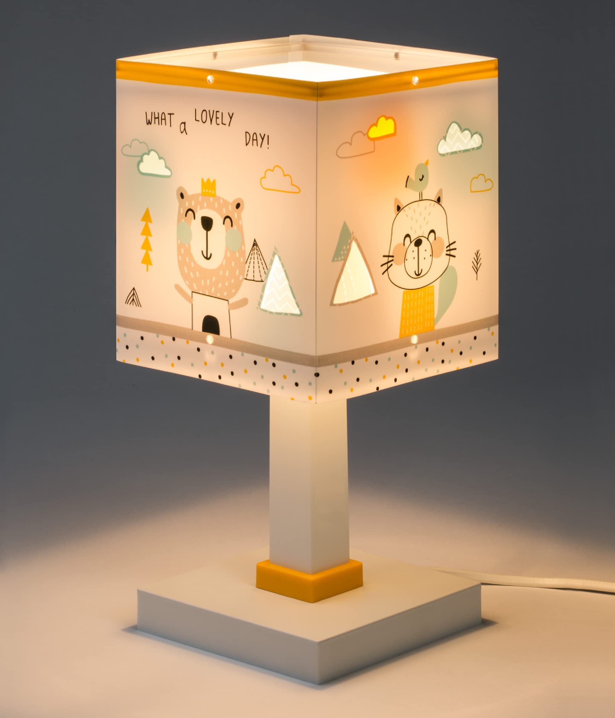Dalber Lámpara Infantil de Mesilla Hello Little Animales 73241 E14 | Escritorio; multicolor; Habitación niños;