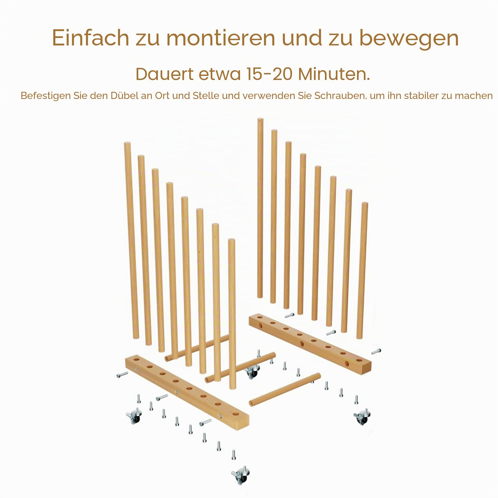 Kunst-Aufbewahrungsregal mit Rollen, Kunsttrockengestell, Holzaufbewahrungsständer für Leinwandaufbewahrung, Zeichenbrett-Aufbewahrungsregal, Drucksachen, Papierblock für Kunststudio, Galerie,