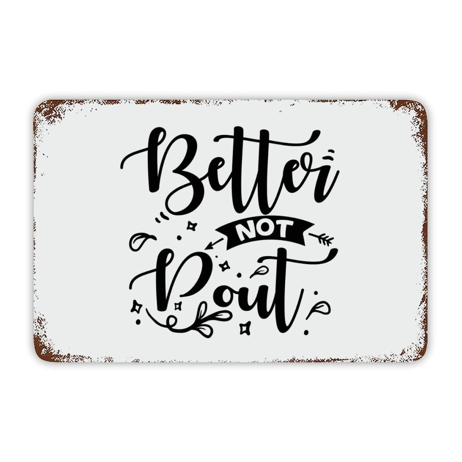 ENEDNATE Christmas Metal Sign,Vintage Man Cave Aluminum Tin Metal Sign with Saying 8x12 Inch Better Not Pout Retro Street Metal Signs for Indoor Outdoor Garden Patio Yard Cafe Pub Home Decor