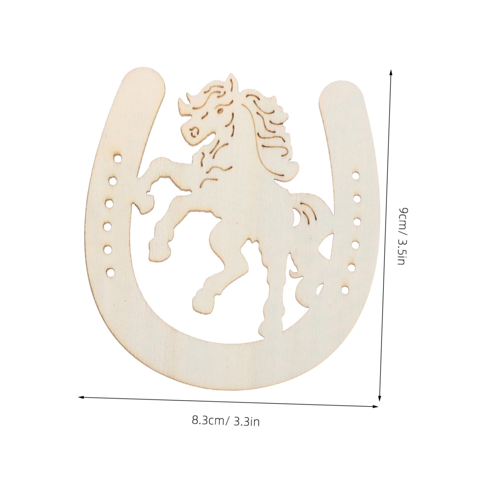 HAPINARY Unique Wooden Horseshoe Pendant DIY Craft Kit for Home Decor Craft Projects
