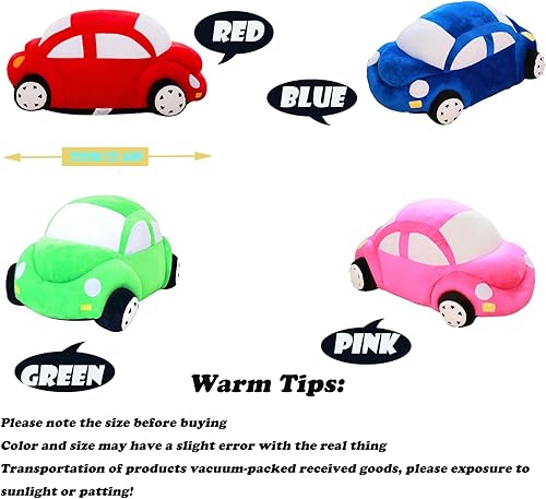 Miniatura 3 de CHELEI2019 Juguete de peluche de 12.6 pulgadas, juguete de almohada de felpa en forma de auto azul, regalos para niños