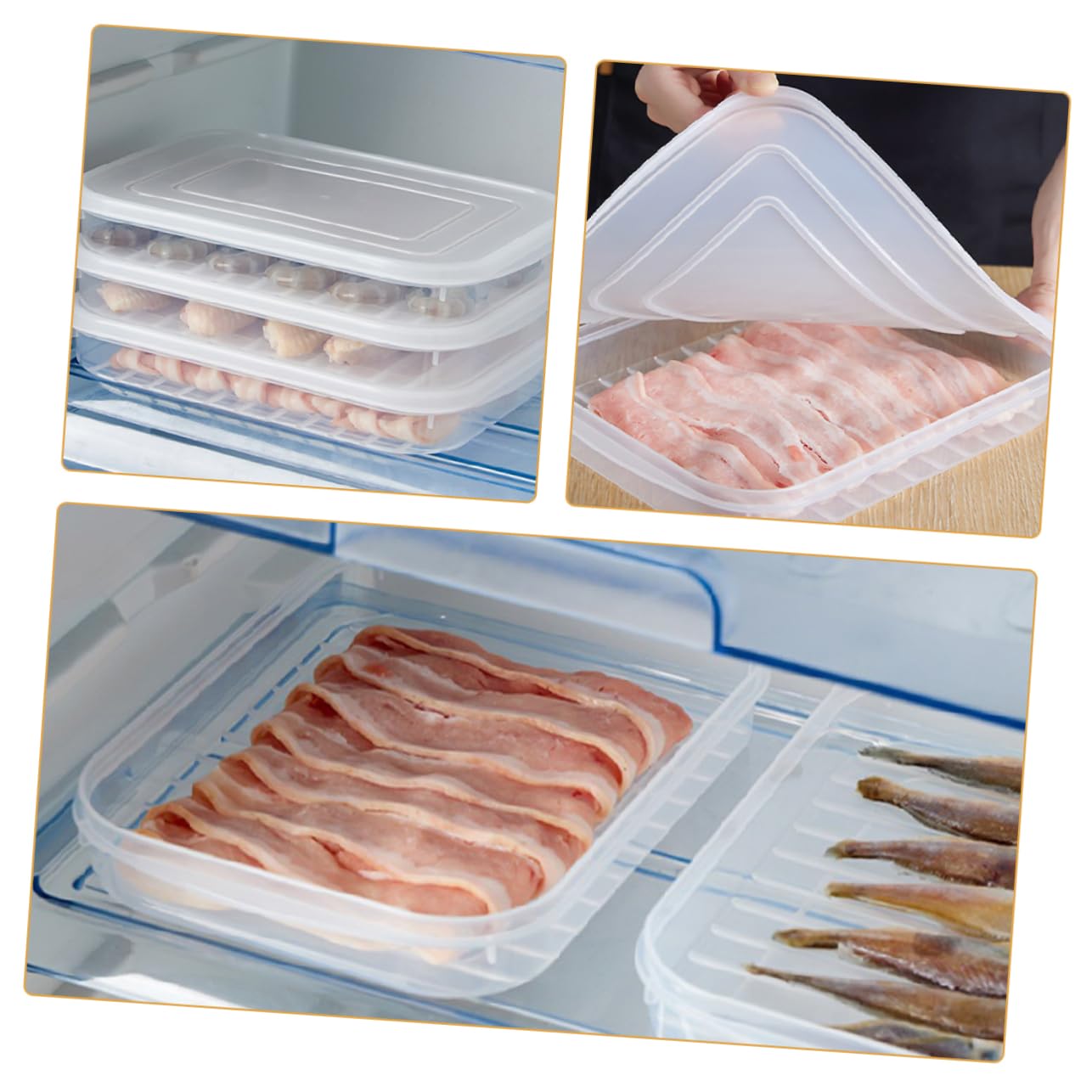 Lebensmittelaufbewahrungsboxen 4 Stück-pack Kunststoff Luftdicht