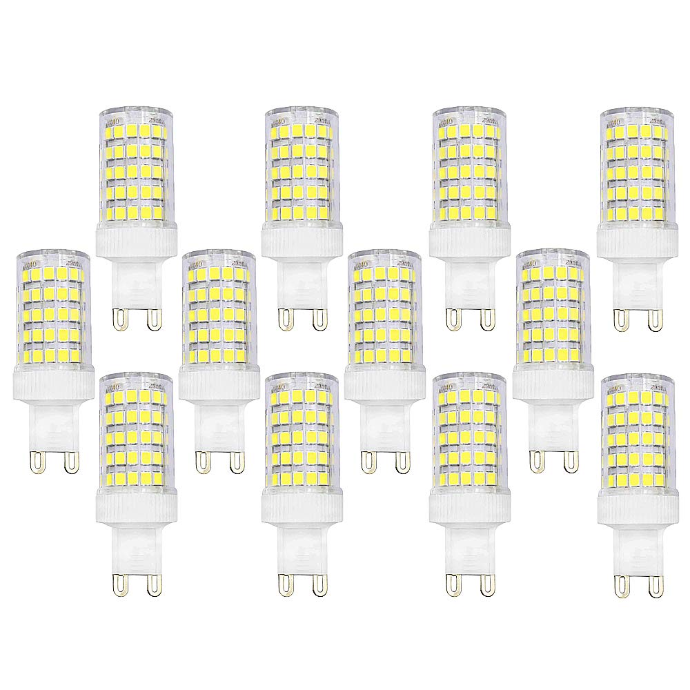Lampadina LED G9 10W (Sostituzione Lampada alogena 100W) – Base in Ceramica Non dimmerabile 6000K Bianco Freddo 1000LM Angolo del Fascio 360° Confezione da 12