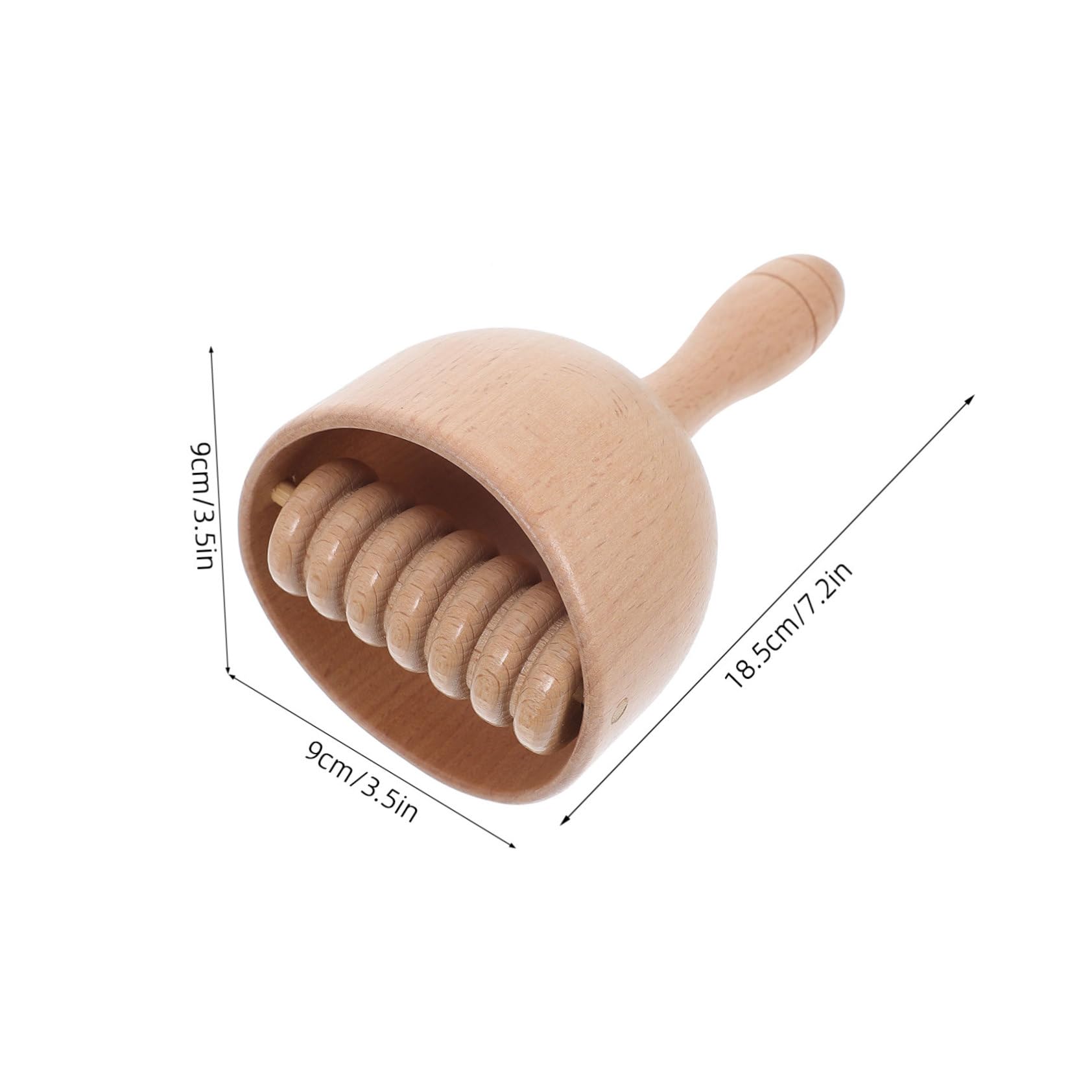 2 Stück Holz Massage Roller für Bauch Handheld Massagestab Schmerzlinderung Tragbares Massagewerkzeug für Wellness und