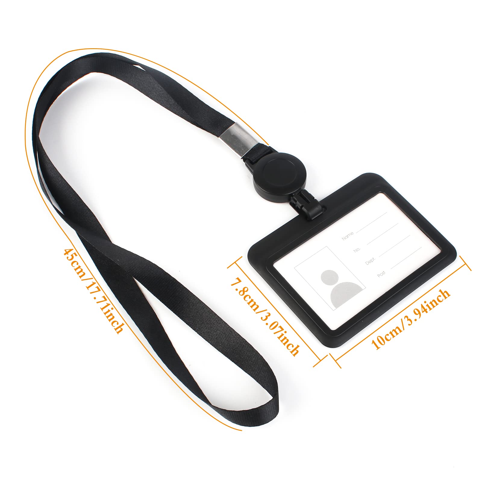 Portabadge Meekye Con Cordino - Porta Tessere Da Collo Per Ufficio, ID E Carte - Foto 3