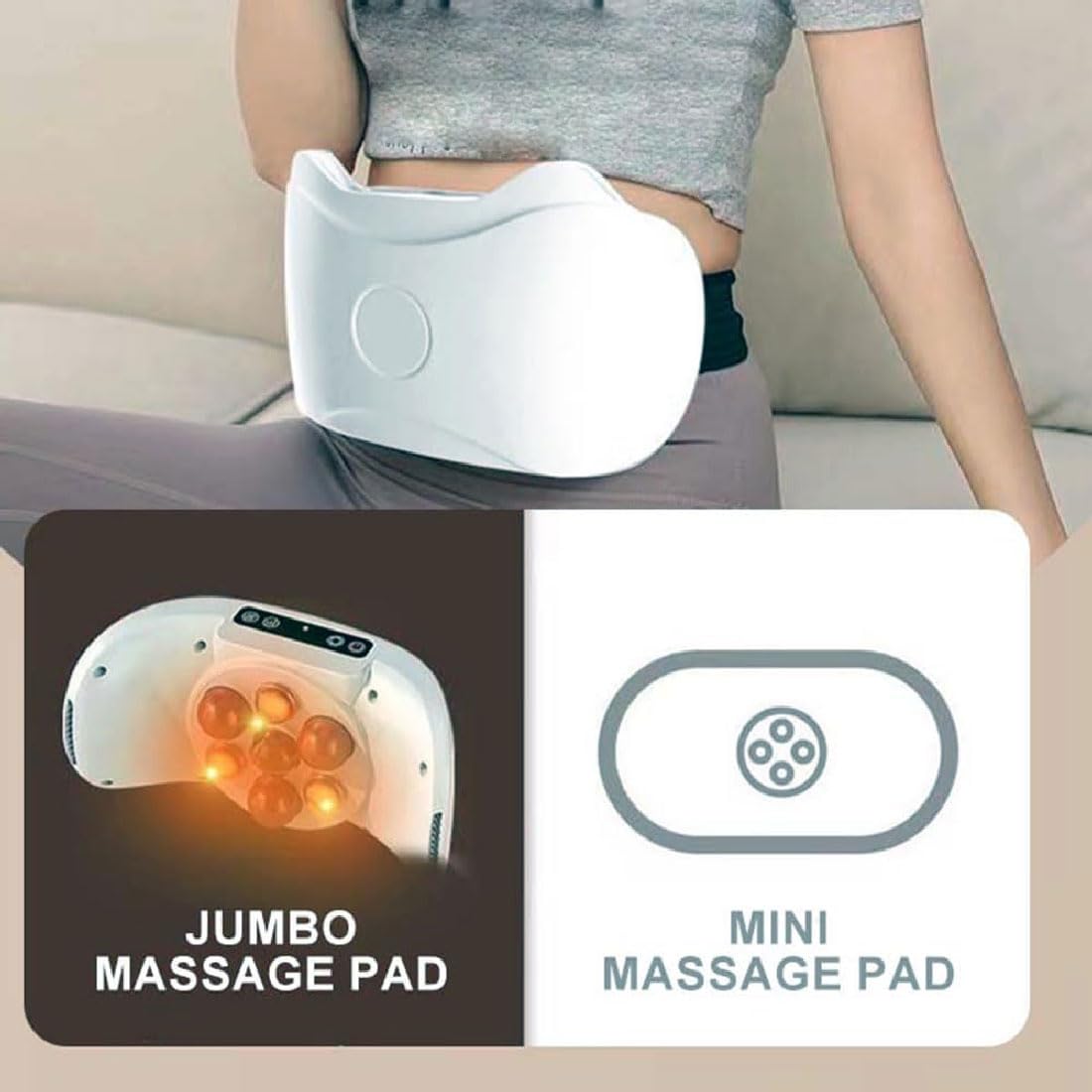 Elektrischer kabelloser Bauchmassagegerät für Fettverbrennung und Verdauung,EMS Bauchmuskeltrainer,Wiederaufladbar Bauch Trainingsgerät,3 Massagemodi Anti-Cellulite Massagegerät für Männer Frauen