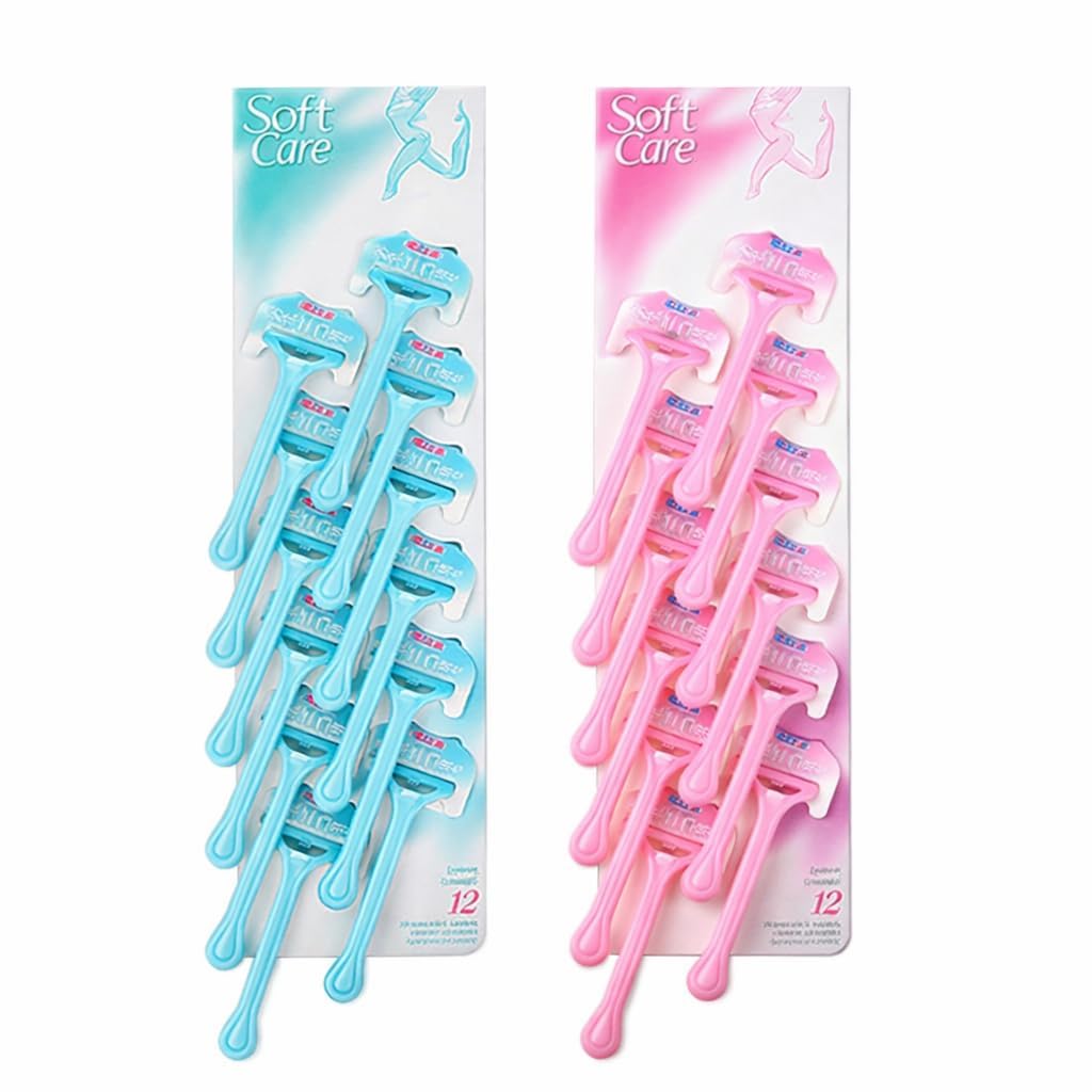 Shaver Razor Blades Set of 12 Pcs Disposable Shaving Razor Men Women Travel Soft Care Women's Disposable Shaving Razor for Hair Removal & Nourishing (Multicolour)-image-16