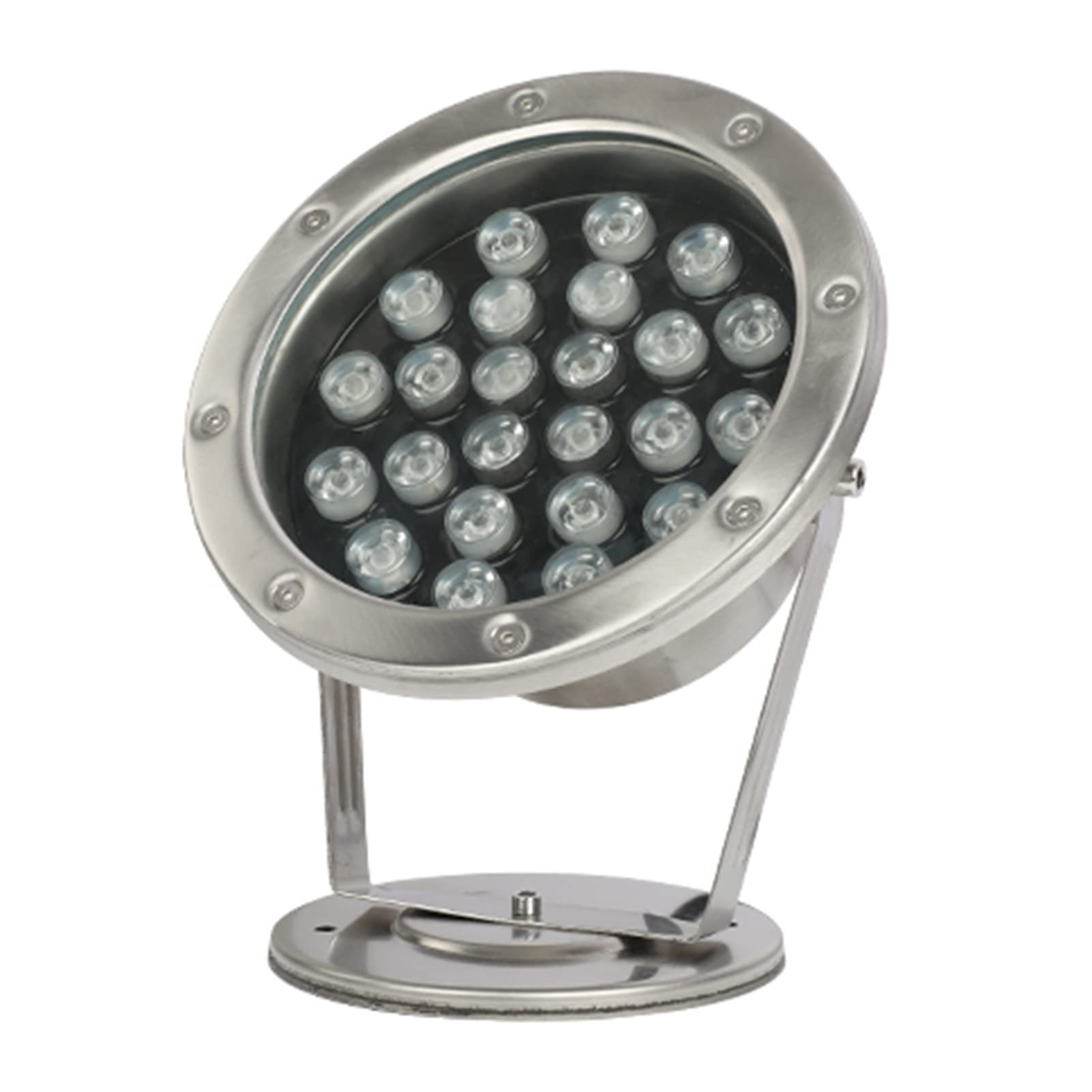 Unterwasser-Teichscheinwerfer Niederspannungs-Brunnenbeleuchtung LED 12V Wasserdicht IP68 Rostfreier Stahl Unterwasserbeleuchtung für Pool, Springbrunnen, Teich(rot,24W)