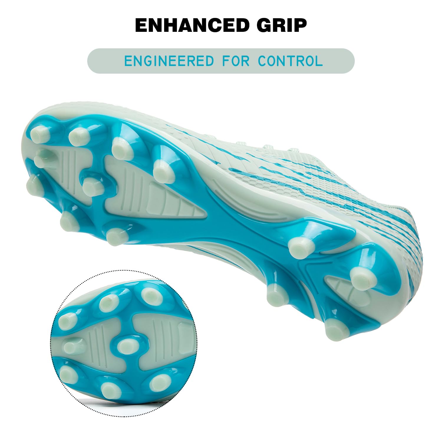 DimaiGlobal Herren Fußballschuhe mit Stollen Hallen Fußballschuhe Damen Kunstrasen Kickschuhe Futsal Schuhe Jugendliche Fussballschuhe Stollenschuhe Trainingsschuhe Unisex - 5