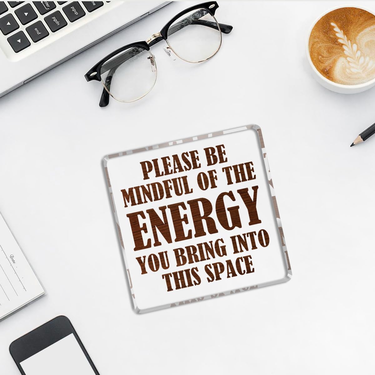 Inspirational Zen Decor Meditation Room Decor Positive Affirmations Meditation Accessories Acrylic for Home Office Living Room Desk Bedroom Desktop