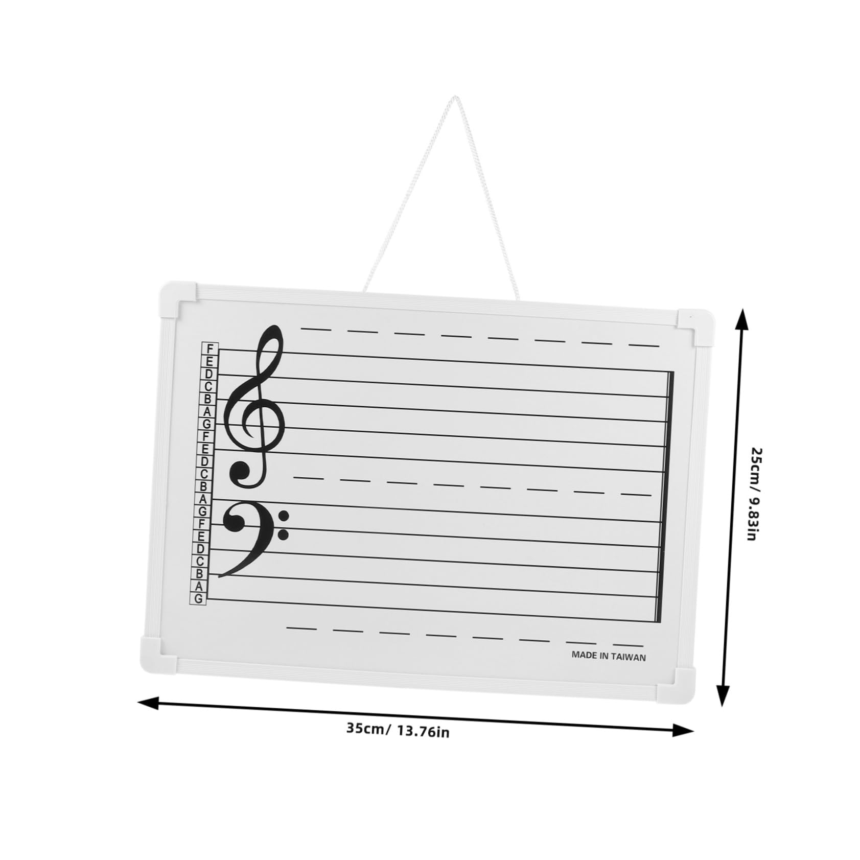 Tableau Effaçable à Sec pour Personnel Musical, Matériel Pédagogique Léger en Plastique, avec Autocollants de Notes, Usage École et Maison