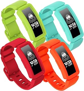 Compatible with Fitbit Ace 2 Bands for Kids 6+, Soft Silicone Waterproof Bracelet Accessories Sport Strap Boys Girls bands Compatible for Fitbit Ace 2