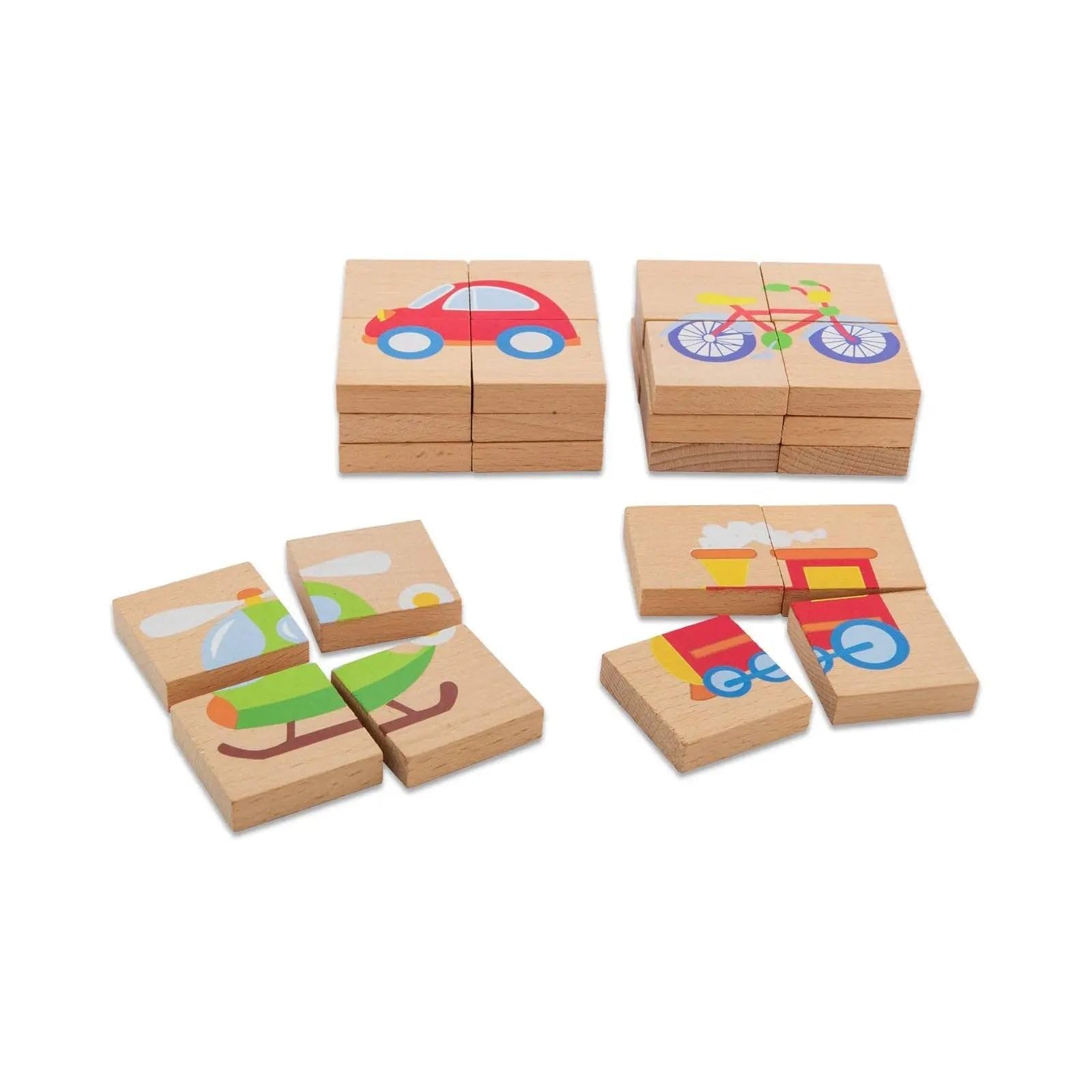 My First Puzzle Wooden Educational Toy for Toddlers & Preschoolers Ages 2-4 | Montessori Matching Puzzle Game for Kids (Vehicle)-image-31