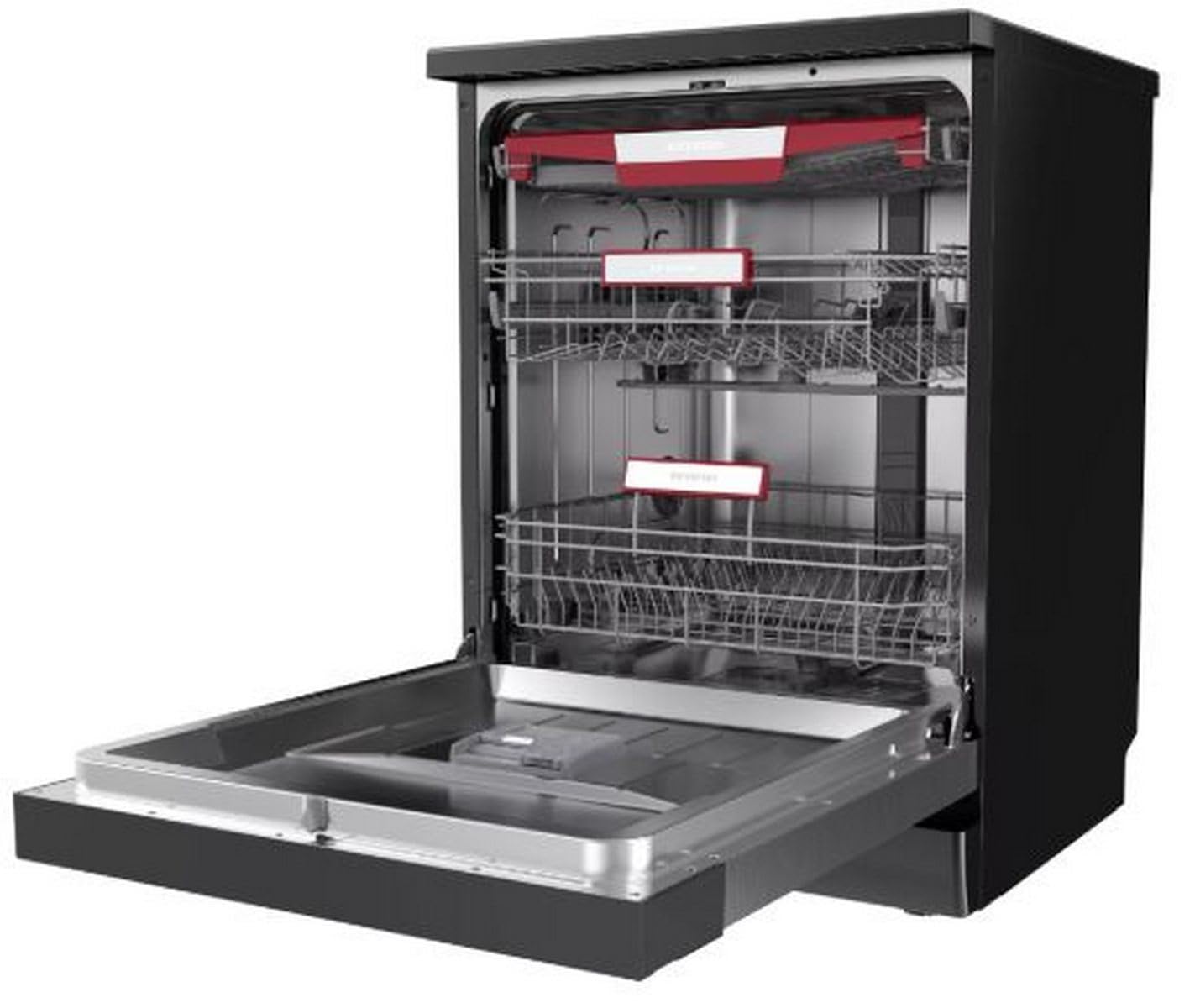 Lavavajillas Infiniton DIW-6115, Ancho 60 cm, D, 8 Programas, 14 Servicios, Tercera Bandeja (Dark Inox || DIW-6218DD3)