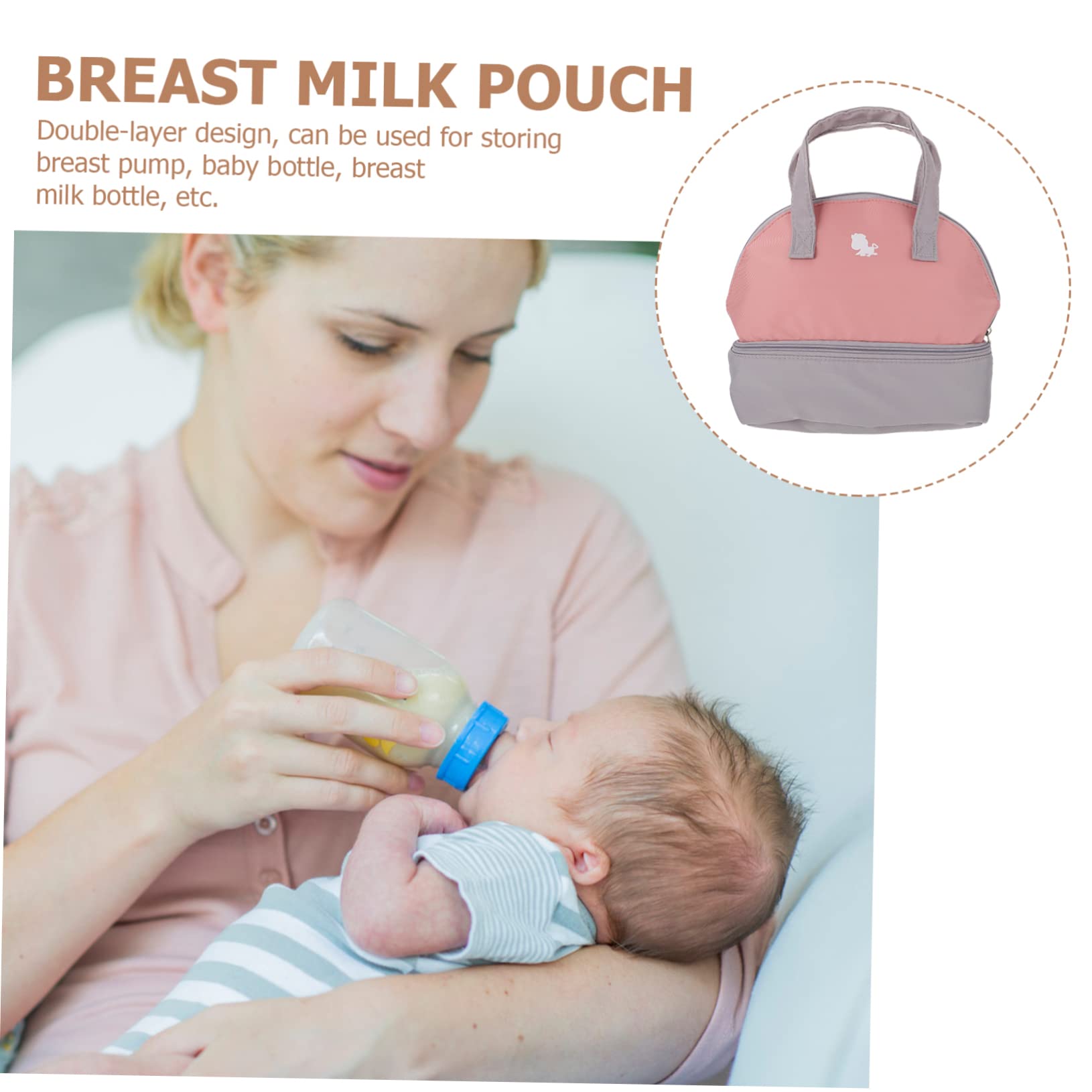 Abaodam 3 Piezas Bolsa Pack Bebe Packs bebé mamá biberones Bolsa Almacenamiento Leche biberón Recipiente para biberones Bolsa Asas la Aislamiento Organizador envase