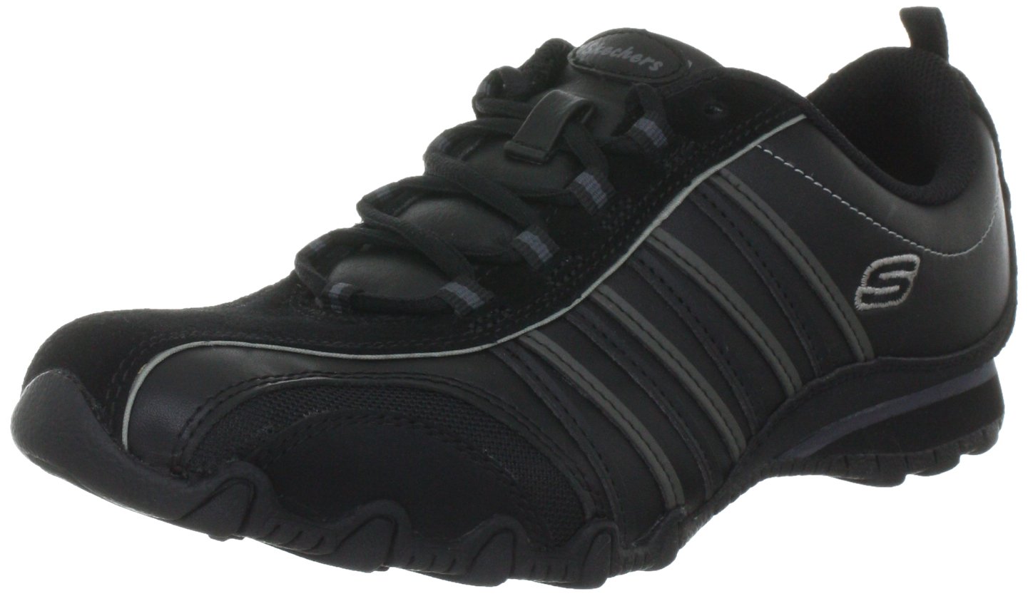Skechers USA Women's Bikers-Troopers Lace-Up Fashion Sneaker