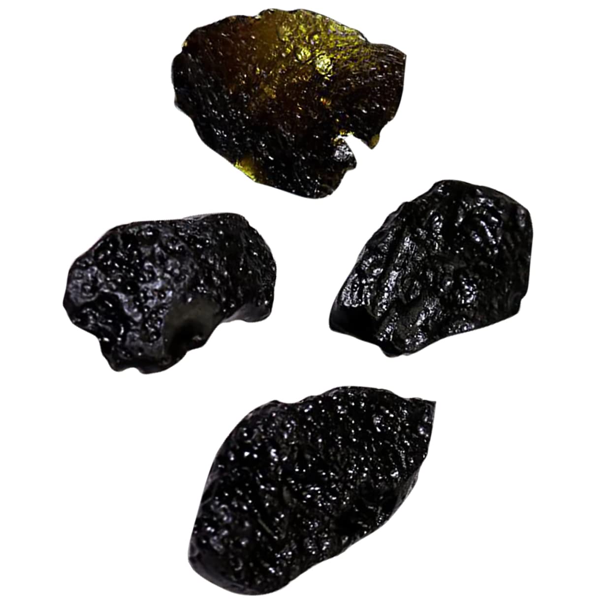 ERINGOGO 4Pcs Meteorite Specimens Real Space Science Ornaments for Education and Table Adornment Present for Day Birthdays and Educational Purposes