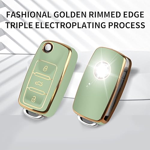 Miniatura 7 de MILD EAST Funda para llavero de automóvil VW con llavero funda de TPU suave para Volkswagen Beetle CC Eos Golf GTI Jetta Passat Tiguan Touareg 2011