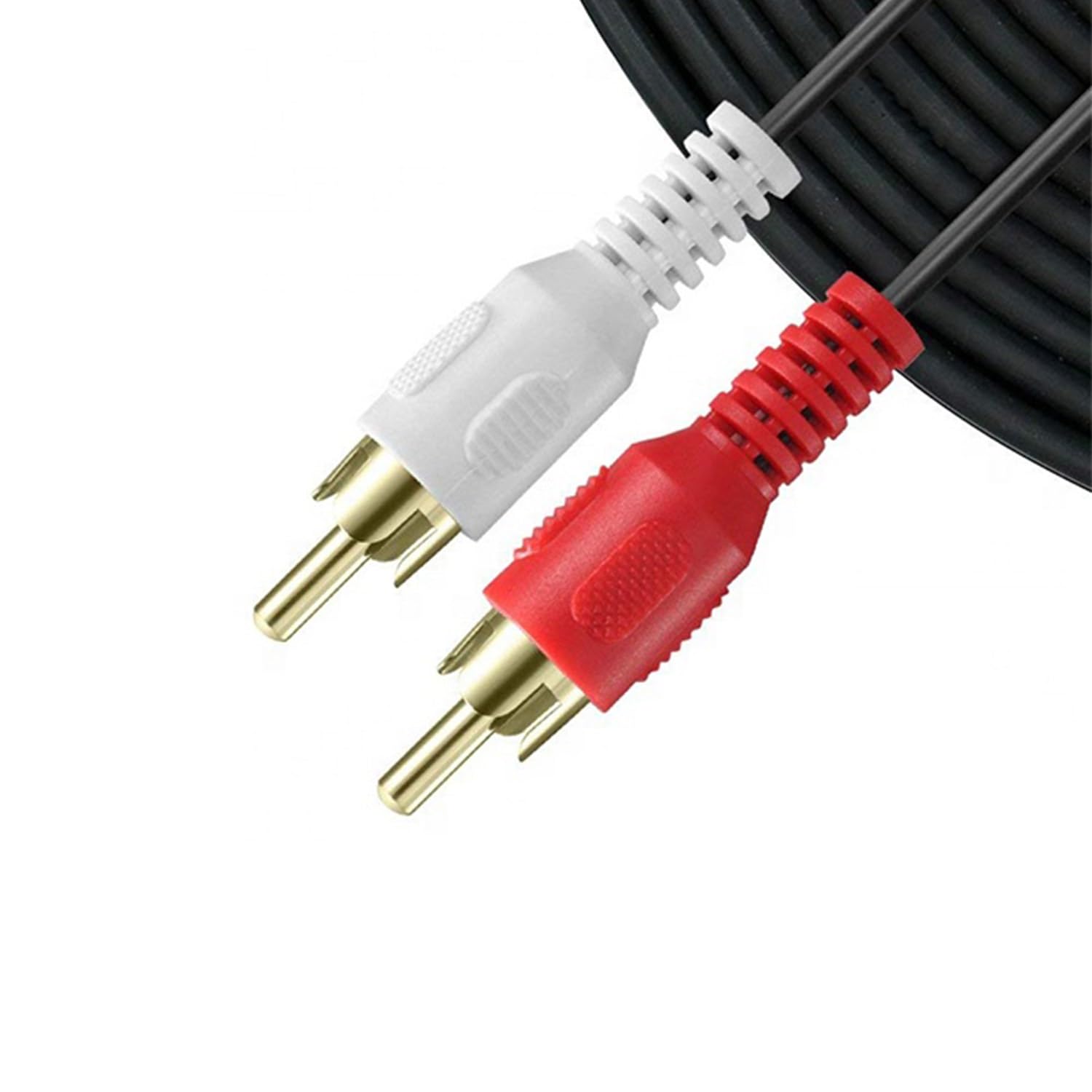 SatelliteSale 2-maschio a 2-maschio RCA Audio Stereo composito cavo PVC nero (30,5 m)