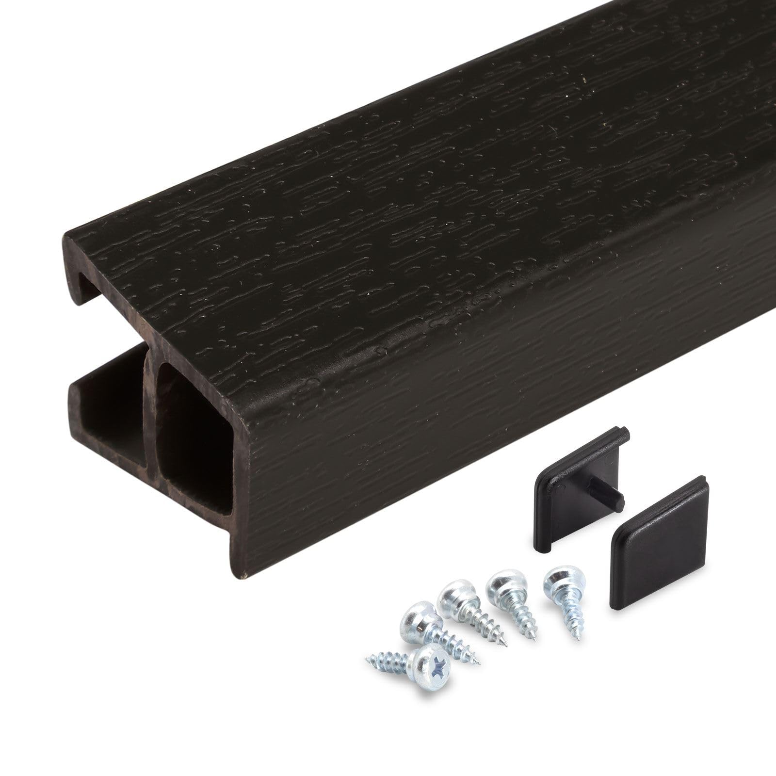 Epwin uPVC Door Weather Bar & End Caps (850mm) - Black Brown