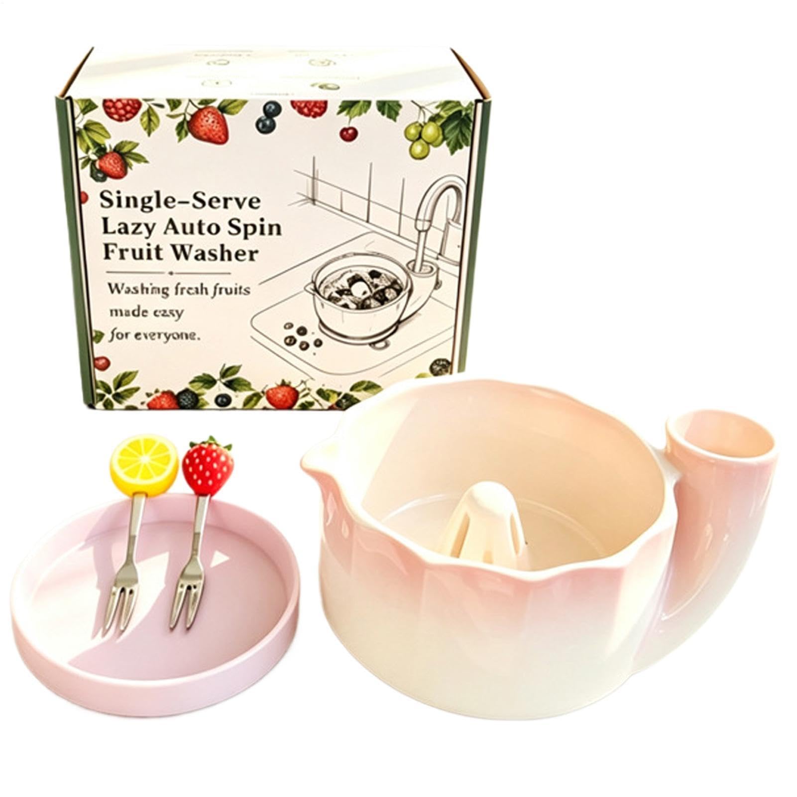 Swirling Berry Waschschüssel aus Keramik, mit erhöhter Mitte