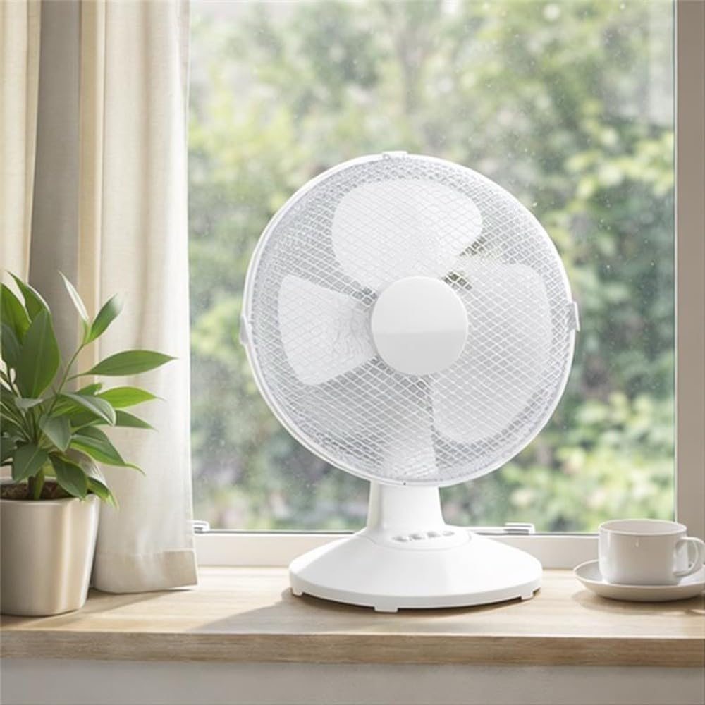 wonderlamp - Ventilador de sobremesa Nivo, 3 velocidades, 35W, Cabezal oscilante, Ventilador de mesa para Oficinas, escritorios, espacios pequeños — view 3