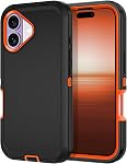 I-HONVA for iPhone Air Case Shockproof Dust/Drop Proof 3-Layer Full Body Protection [Without Screen Protector] Rugged Heavy Duty Cover Case for Apple iPhone Air 6.5" 2025,Purple/Pink