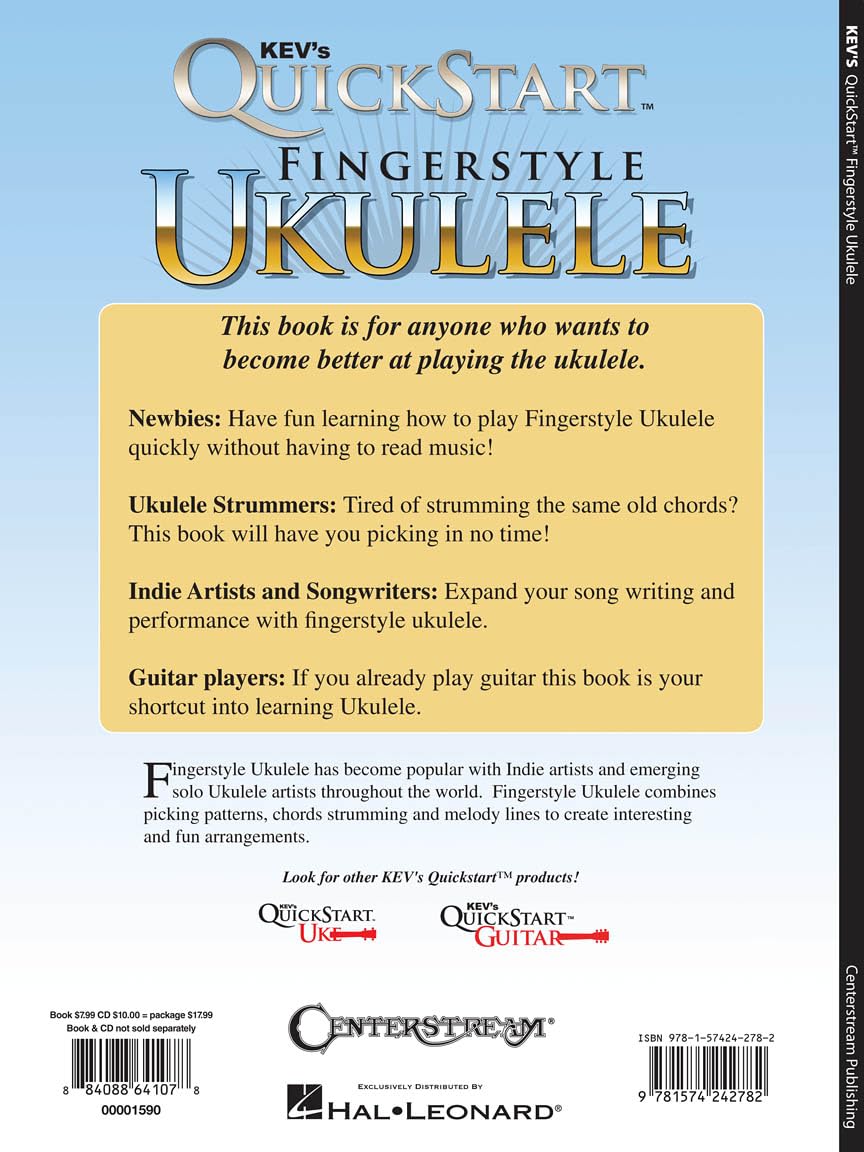 Snapklik.com : Fingerstyle Ukulele 1 Kevs QuickStart Guide Songbook