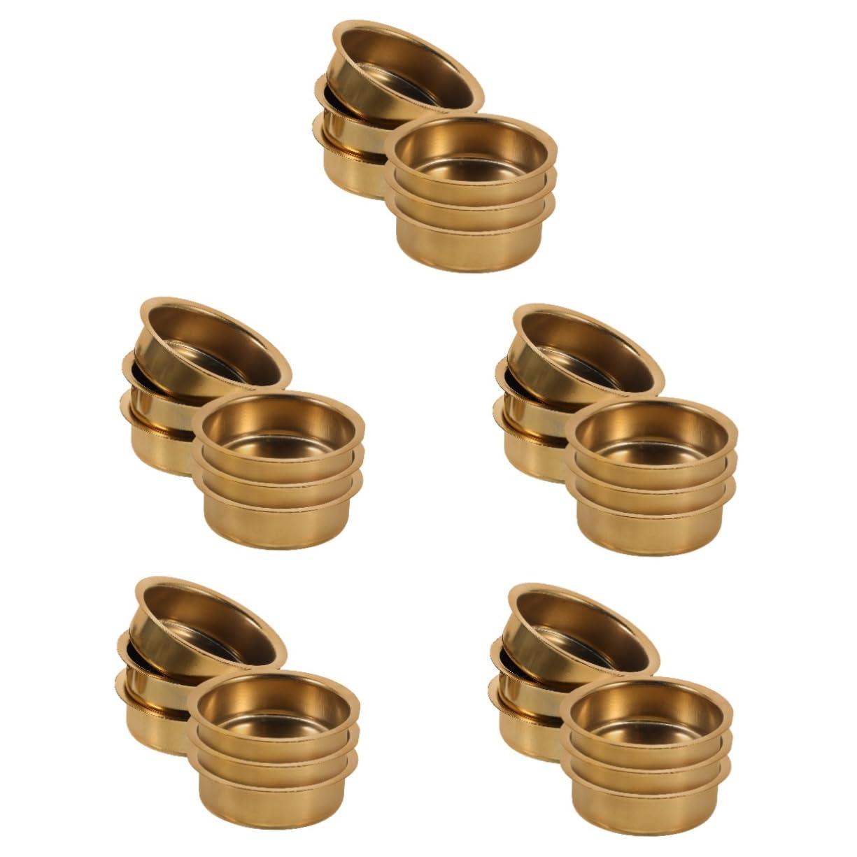 PRETYZOOM 5 Set Di Bruciatore Di Incenso in Acciaio Inossidabile Piatto Di Ricambio Facile Manutenzione Piatto Per Incenso Per Studio Camera Da Letto Sauna 6 Pezzi*5