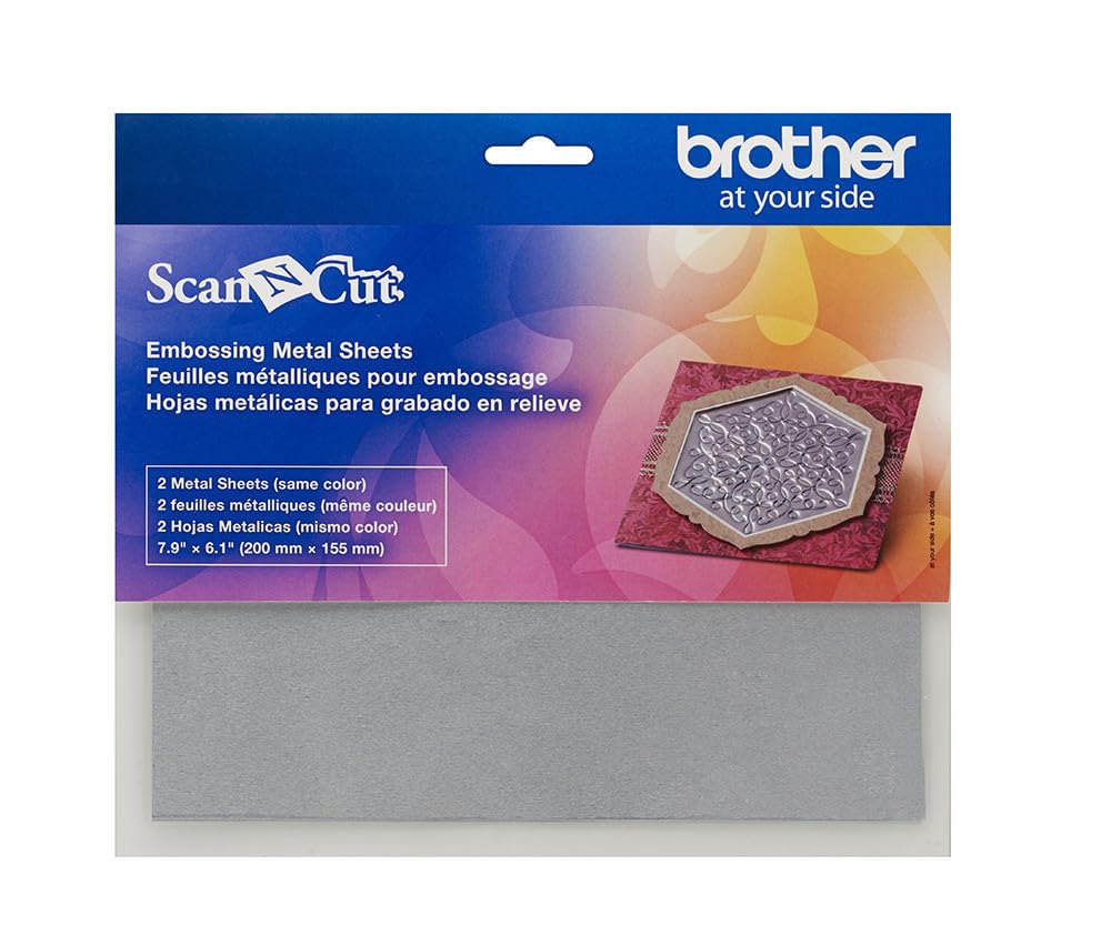 Brother 2 ScanNCut Embossing metal sheets 20 x 15.5 cm - Silver