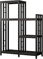 Vista 4 de Soporte para microondas de 6 niveles, estante independiente para hornear de cocina, estante de altura ajustable, estante para especias, mini nevera