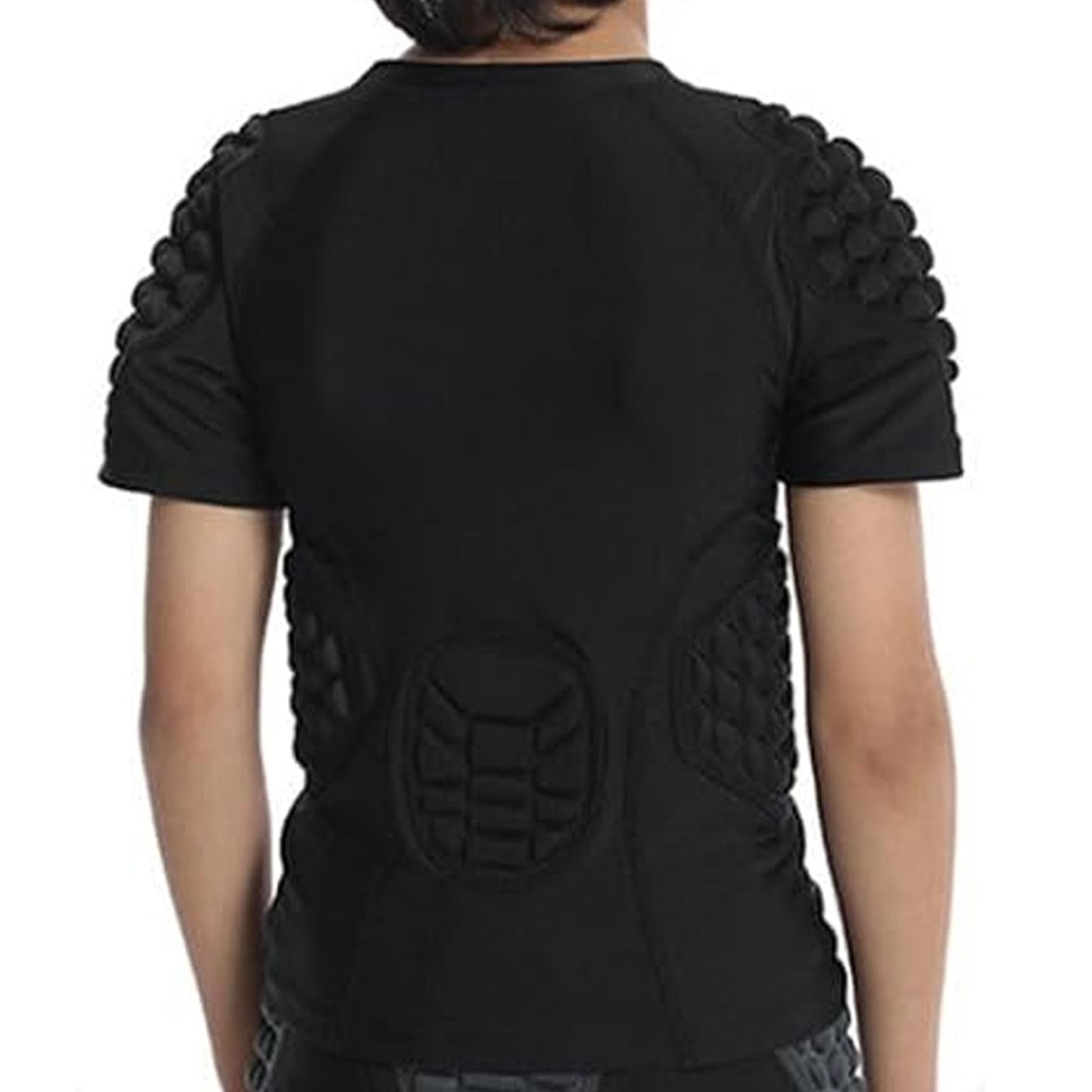 Gepolsterter Fußball-Rippenprotektor für Jungen, Baseball-Brustschutz für Jugendliche – geripptes gepolstertes Shirt für Fußball-Boys | Heart Guard Po Brustbeinschutz gepolstert