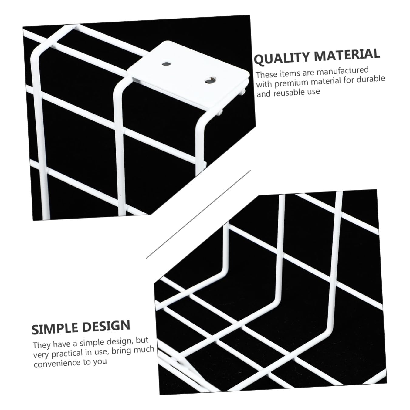 SHINEOFI 2piezas Estante De Almacenamiento De Enchufes Organizadores De Cables para Debajo del Escritorio De Estantes De Almacenamiento De Mesa Material Resistente para Organizar Cables De