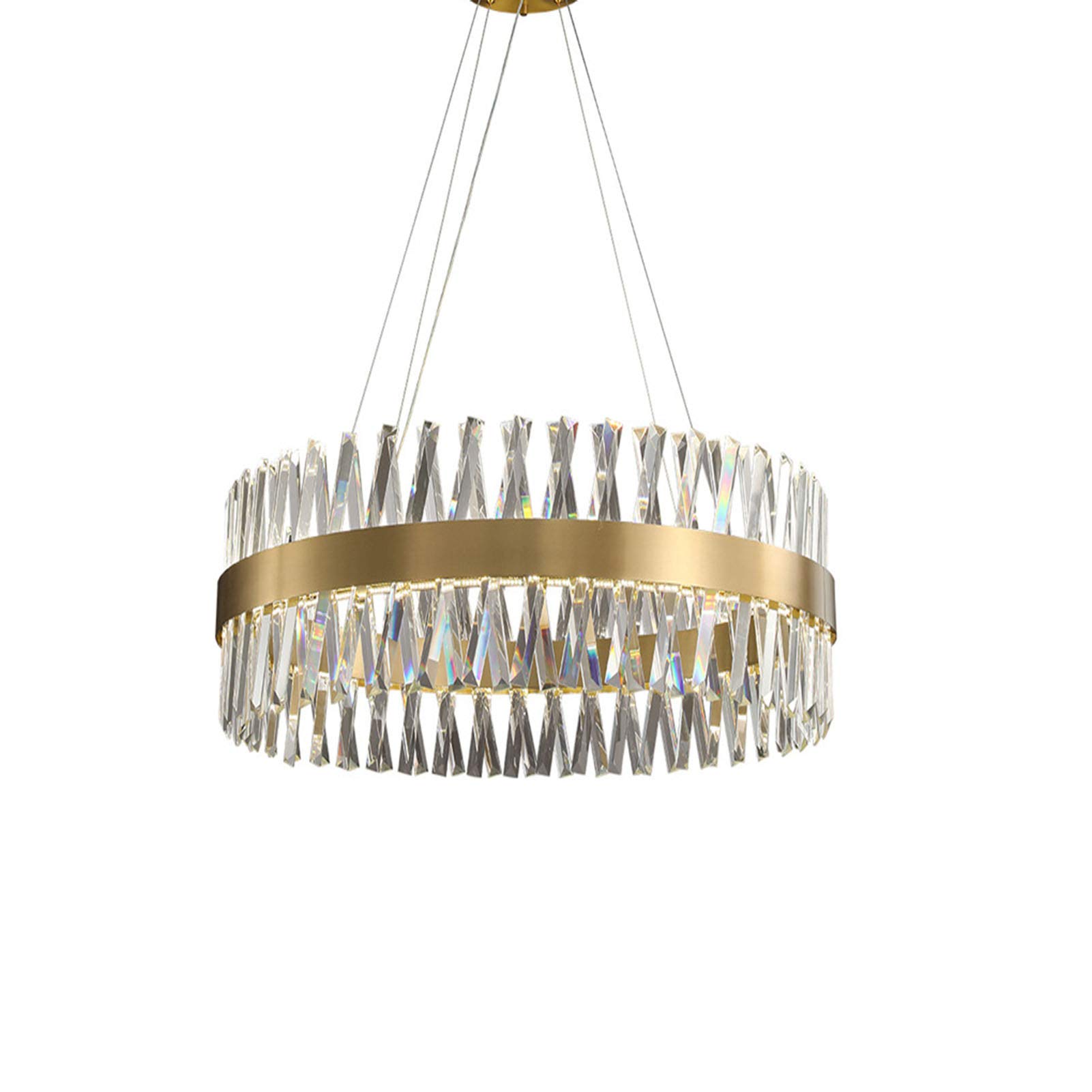 Lustre moderne en cristal pour illuminer un grand séjour sombre
