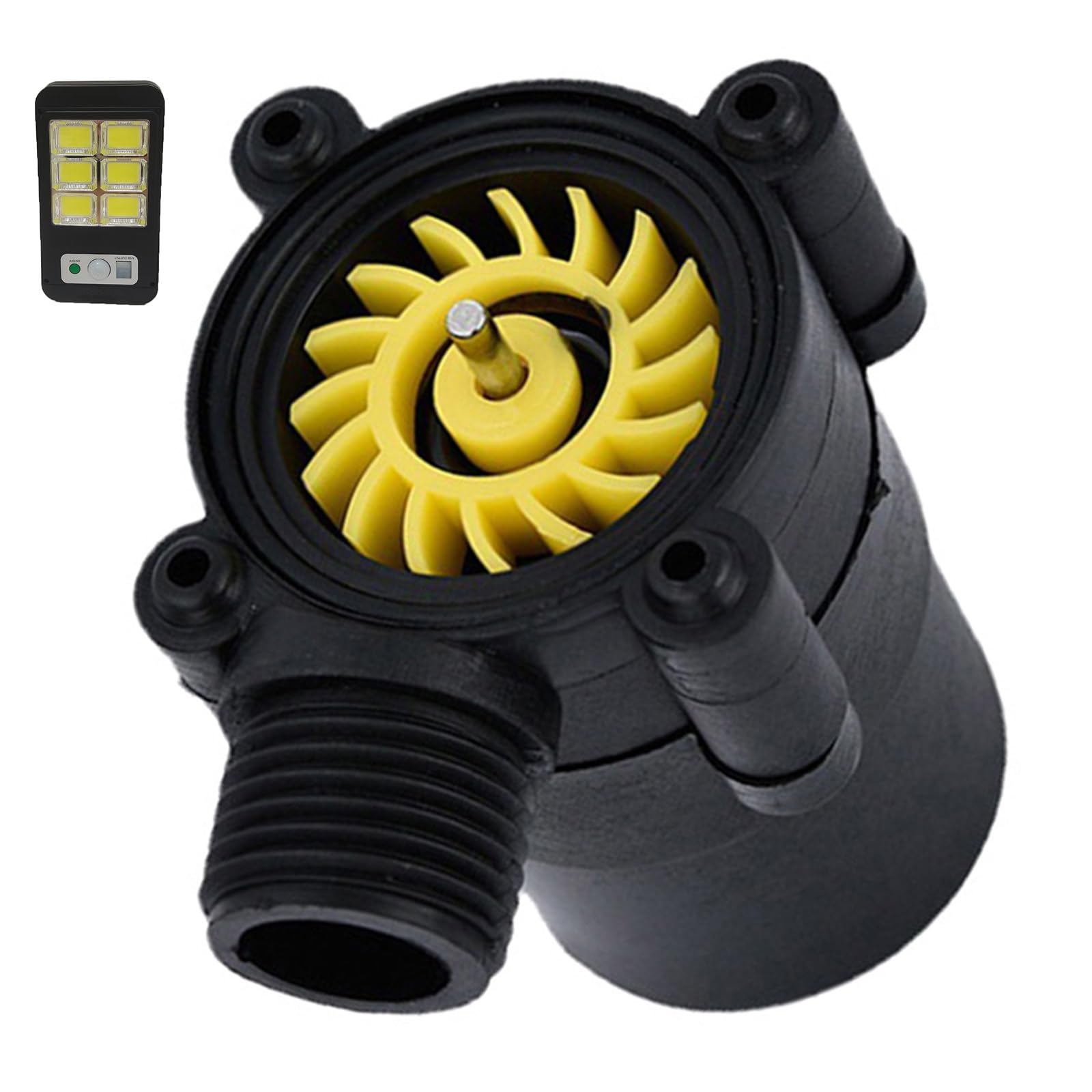OLONETO 3 5W Micro Hydro Generator - 4-Inch Pipe Water Turbine Generator With Adjustable Angles Clip Garden Light